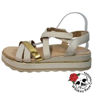 Vionic Kellyn Leather Textile Women's Slingback Sandals - Marshmallow - Size 9